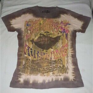 TRIPPY Rock Icons Jefferson Airplane Last Flight T shirt Tie Dye Cotton Small S
